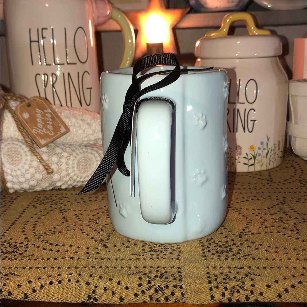 Rae Dunn FUR MOM Mug Light Blue/Raised Paw Prints - Picture 4 of 10